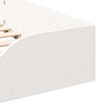 vidaXL Cadre de lit surélevé Blanc 80 x 200 cm Bois massif en pin