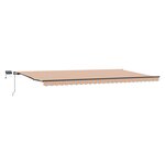 vidaXL Store rétractable manuel avec rayures multicolores LED 600x300 cm