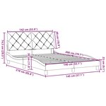 vidaXL Cadre de lit sans matelas gris foncé 140x200 cm tissu
