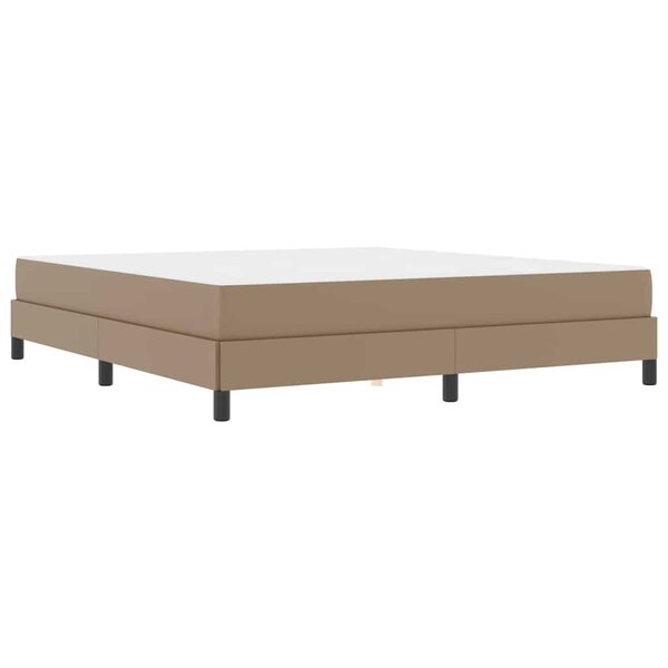 vidaXL Lit avec matelas Cappuccino 180 x 200 cm Faux cuir