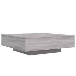 vidaXL Table basse sonoma gris 100x100x31 cm bois d'ingénierie