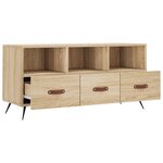 vidaXL Meuble TV chêne sonoma 102x36x50 cm bois d'ingénierie
