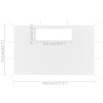 Vidaxl parois latérales de belvédère fenêtres 2pièces 4x2 1m blanc 70g/m²