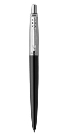 PARKER Jotter stylo bille, noir bond street, attributs chromés, recharge encre gel noire, pointe moyenne (0,7 mm), en écrin