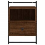 vidaXL Table de chevet murale 2 Pièces chêne marron 40x30x61 cm