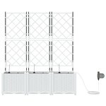 vidaXL Jardinières de jardin 1 pc Blanc 120 x 40 x 142 cm Plastique