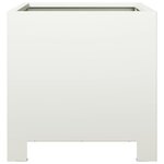 vidaXL Jardinières 2 Pièces blanc 30x30x30 cm acier