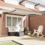 vidaXL Auvent Rétractable Beige 350 x 250 cm Polyester et Acier