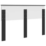 vidaXL Tête de lit Chêne noir 140 cm Bois d'ingénierie