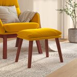 vidaXL Repose-pied Jaune moutarde 45x29 5x35 cm Velours