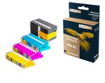 Qualitoner - 4 cartouche compatible pour hp 903xl 903 xl noir + cyan + magenta + jaune ()