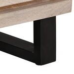 vidaXL Tables de chevet 2 Pièces 40x34x46 cm bois manguier massif blanchi