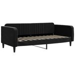 vidaXL Lit de jour avec matelas noir 100x200 cm velours