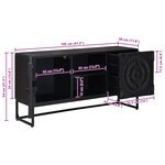 vidaXL Meuble TV avec tiroir avec étagère Noir 105 x 30 x 54 cm