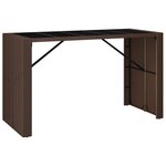 vidaXL Ensemble de bar de jardin avec coussins 7 Pièces marron poly rotin