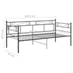 vidaXL Cadre de canapé-lit sans matelas noir métal 90x200 cm