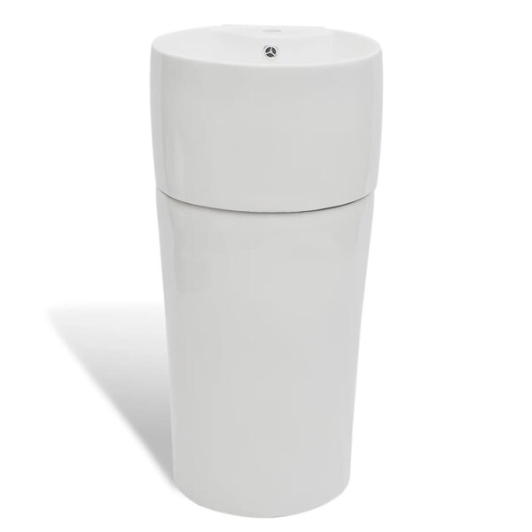 Vasque à trou de trop-plein/robinet céramique Blanc pour salle de bain