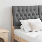 vidaXL Tête de lit capitonnée Gris foncé 150 cm Pin massif