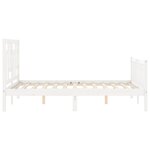 vidaXL Cadre de lit sans matelas blanc 140x190 cm bois de pin massif