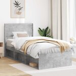 vidaXL Tête de lit Gris béton PB