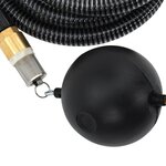 Vidaxl tuyau d'aspiration avec raccords en laiton 15 m 25 mm noir
