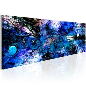 Tableau - blue artistic chaos l x h en cm 135x45