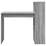 vidaXL Bureau d'écriture Gris Sonoma Bois d'ingénierie  laminate Medium