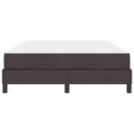 vidaXL Lit à ressorts avec matelas Marron foncé 140 x 190 cm tissu