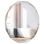 Miroir de courtoisie mural sans cadre miroir décoratif 76 cm antidéflagrant bords biseautés uniques poli argenté qualité supérieure 20_0008908
