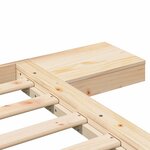vidaXL Cadre de lit Marron 135 x 190 cm bois
