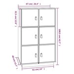 vidaXL Buffet haut 67x40x108 5 cm Bois massif de pin