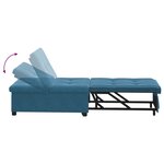 vidaXL Canapé-lit 3-en-1 en velours bleu