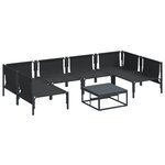 vidaXL Ensemble de canapé de jardin 7 Pièces Anthracite Acier