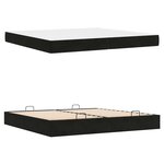 vidaXL Cadre de lit Noir 200 x 200 cm Velours