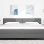 vidaXL Tête de lit avec tête de lit Gris clair 200 cm Cuir synthétique
