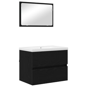 vidaXL Ensemble de mobilier de salle de bain 3 Pièces chêne artisanal