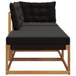 vidaXL Unités de sofa sectionnel d'extérieur 3 Pièce Naturel