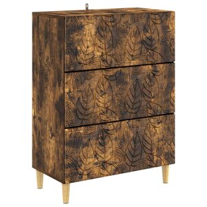 vidaXL Armoire à tiroirs Chêne fumé 66 x 34 5 x 90 cm