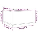 vidaXL Table basse Gris 60x50x35 cm Bois massif de pin