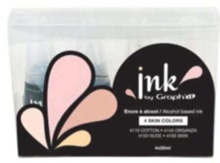Ink by Graph'it 4 Recharges d'Encre Skin colours