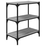 vidaXL Bibliothèque Sonoma gris 60x33x70 5 cm Bois d'ingénierie acier
