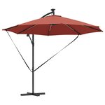 vidaXL Parasol banane à mât déporté Couleur terre cuite