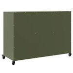 vidaXL Buffet vert olive 100 5x39x72 cm acier