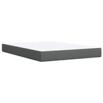 vidaXL Sommier à lattes de lit avec matelas Gris foncé 140x190cm Tissu