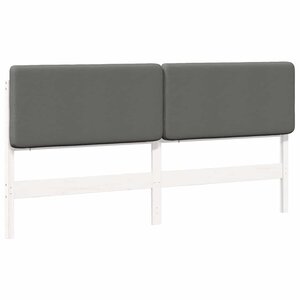 vidaXL Tête de lit capitonnée Blanc et gris clair 200 cm Pin massif