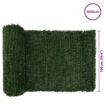vidaXL Clôture Artificielle Vert foncé 1 x 4 m PVC et Acier