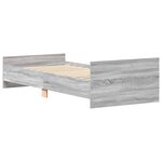 vidaXL Cadre de lit avec tête de lit Sonoma gris 80 x 200 cm