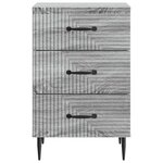 vidaXL Cabinet de chevet avec tiroir Sonoma gris 43 x 41 x 66 5 cm