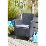 Keter Chaise à manger de jardin Trenton graphite