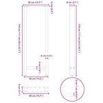 vidaXL Pieds de table de bar Blanc 2 pièces 40 x (110-111) cm Acier